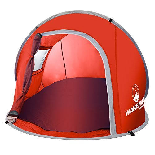 Pop-Up 2 Person Water Resistant Barrel Style Tent with Rain Fly and Carry Bag H70541