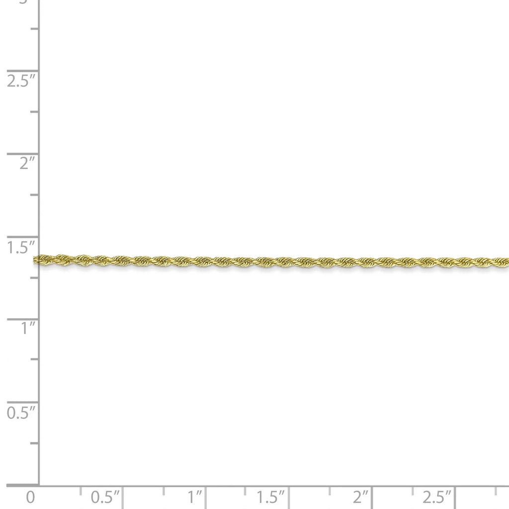 10k Yellow Gold Diamond-Cut Rope Chain Necklace N918209