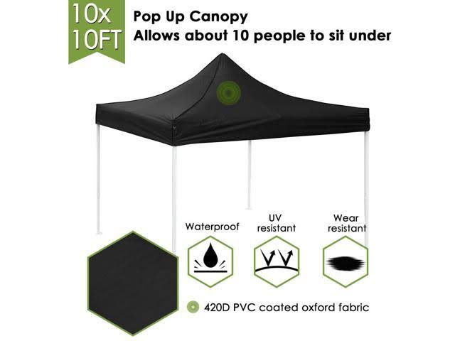 10x10 ft Pop Up Canopy with Sidewall Instant Shelter Tent W455