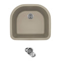 Quartz Granite Undermount Kitchen Sink with Basket Strainer T4505