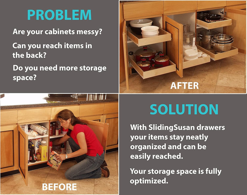 Pull Out Cabinet Organizer with Soft Close Dovetail Shelves Z841