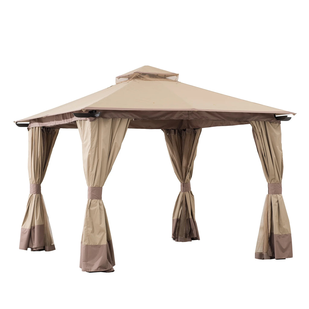 Steel Gazebo with 2-Tier Hip Roof J375598