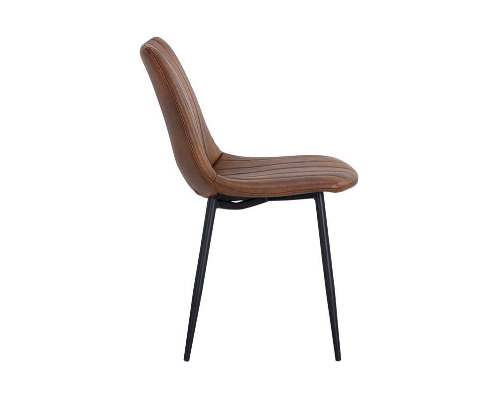 Black Faux Leather Dining Chair U727