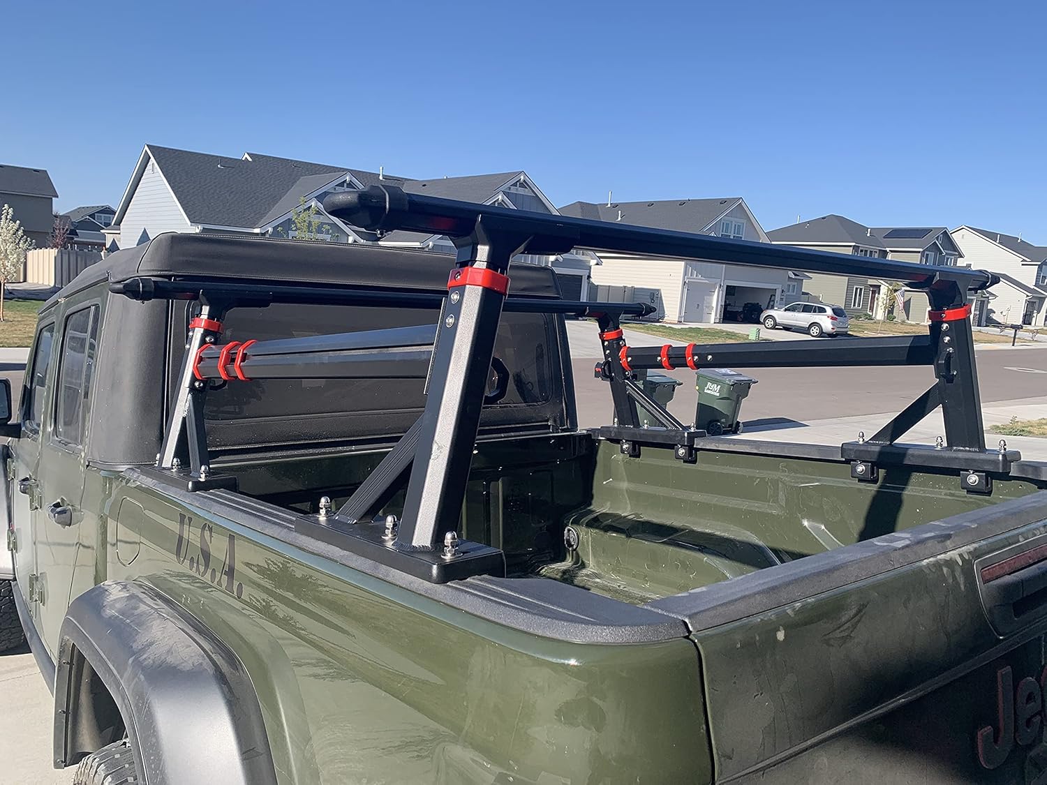 Adjustable Height Pickup Truck Bed Rack Cross Bars Universal Extendable W55156