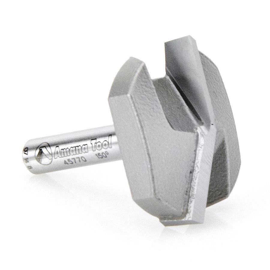 Carbide Tipped V-Groove 150 Deg x 1-1/4 Dia x 7/16 x 1/4 inch Shank T5860