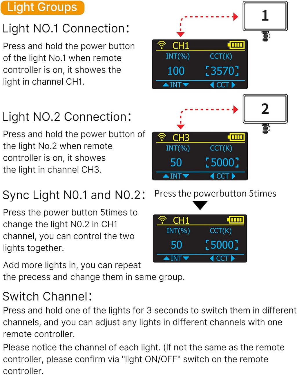 11in LED Key Light with Controller Extendable Studio Lighting K949911