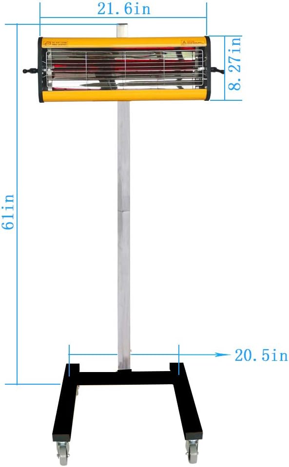 Infrared Paint Curing Lamp with Stand 1050W W145
