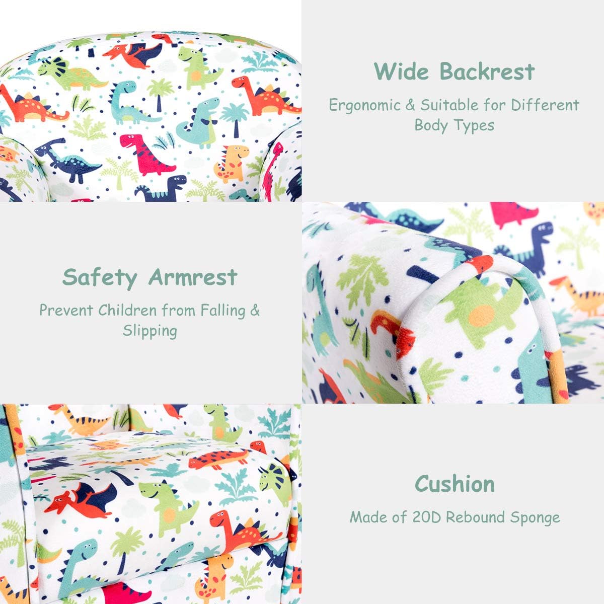 Kids Sofa with Dinosaur Pattern Q3963