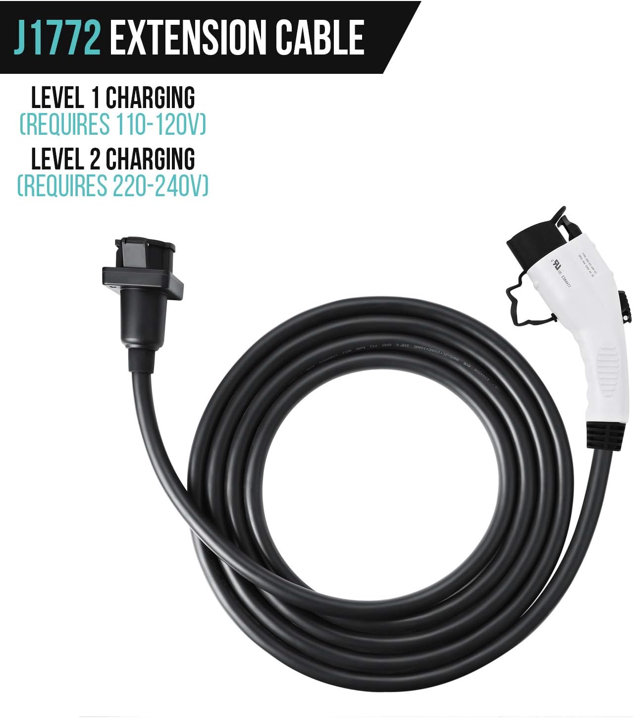 J1772 Extension Cable 40ft/12m for EV Chargers L15843