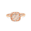 14K Solid Rose Gold 0.22 Carat T.W. Natural Diamond Cushion Shape Engagement Ring O382
