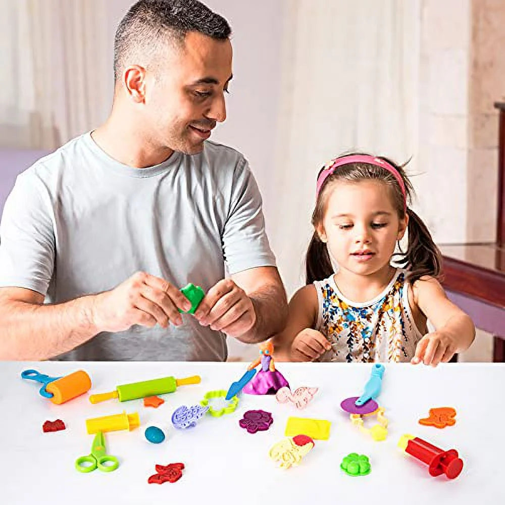 42Pcs Play Dough Tools Kit with Storage Bag J808755