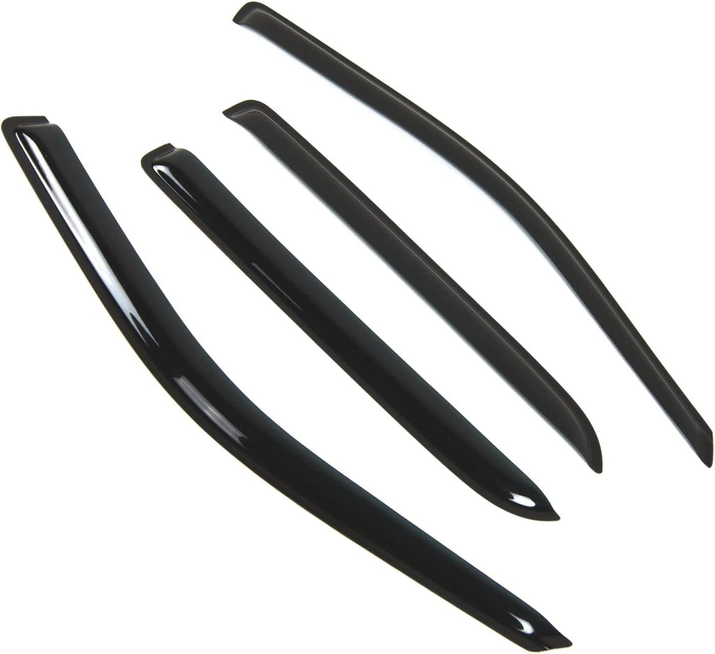 4 Pcs Dark Smoke Window Visor Deflector Rain Guard M15504