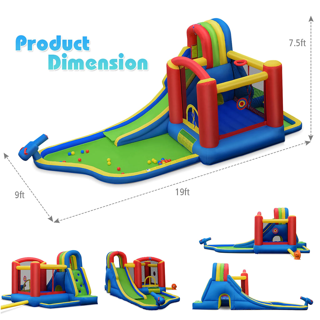 Inflatable Kid Bounce House Slide Splash Pool Jumping Castle I306567