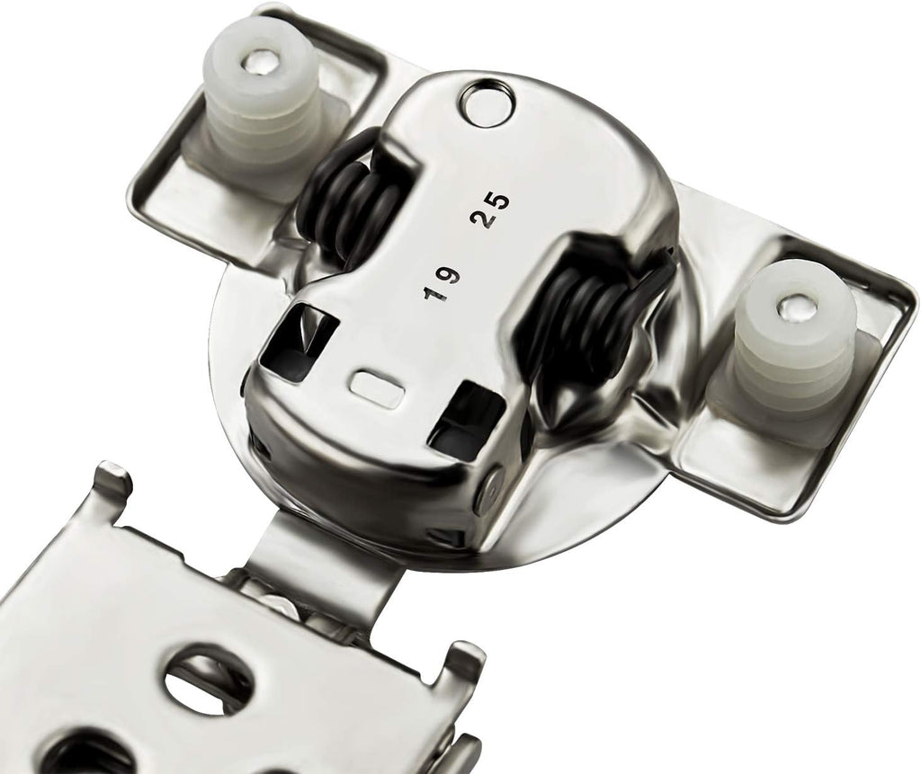 12 Pack 6 Pairs 1/2 inch Overlay Soft Close Hinges Satin Nickel Stainless Steel Concealed Hinge S5734