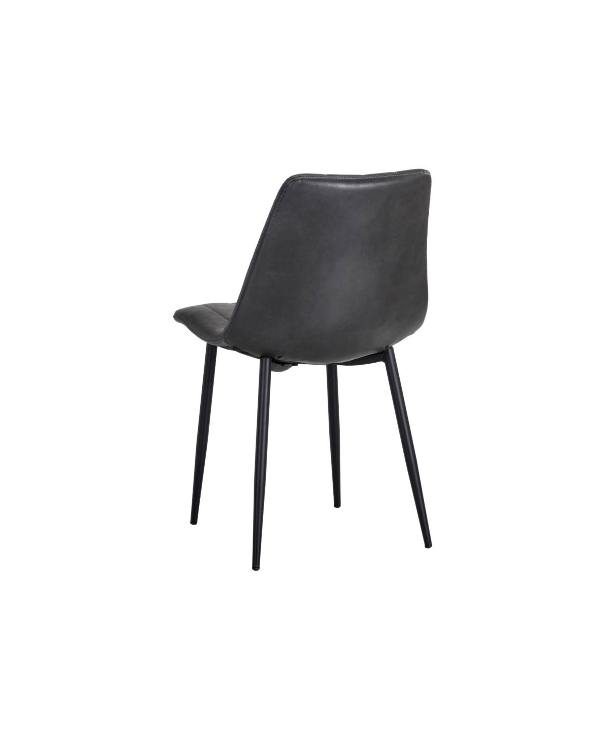 Black Faux Leather Dining Chair U727