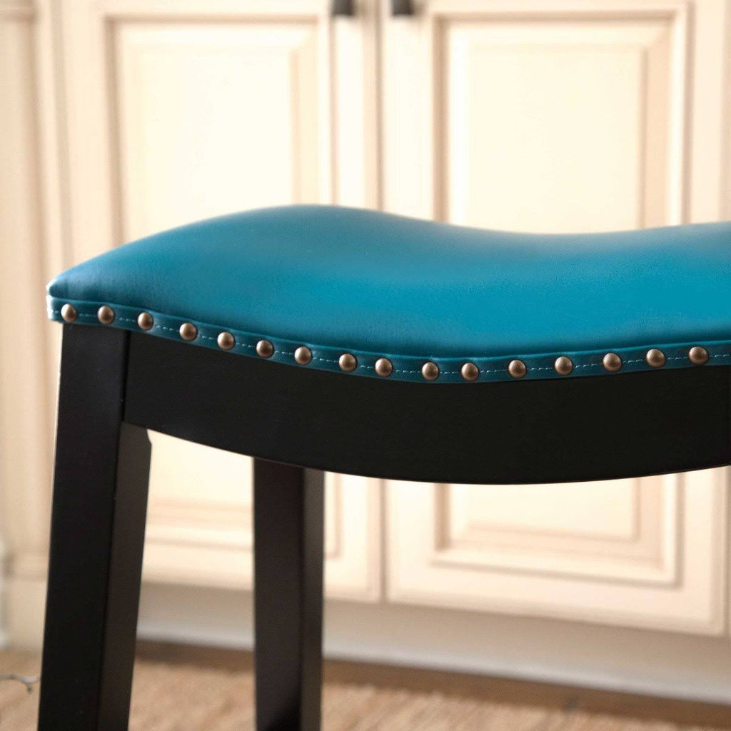 Teal Bonded Leather Counter Stool S14628