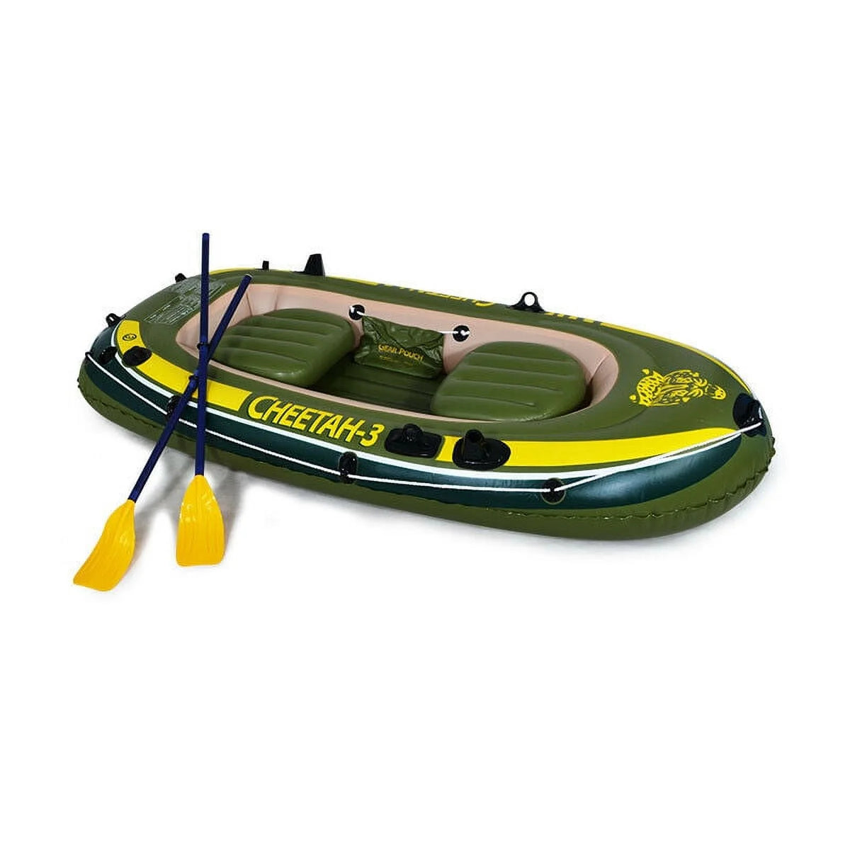 3 Person Inflatable Boat Raft Set with Oars & Air Pump (2 Pack) G440