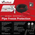 40 Ft Self-adhesive Pipe Freeze Protection Cable 120V Pack of 2 K50404