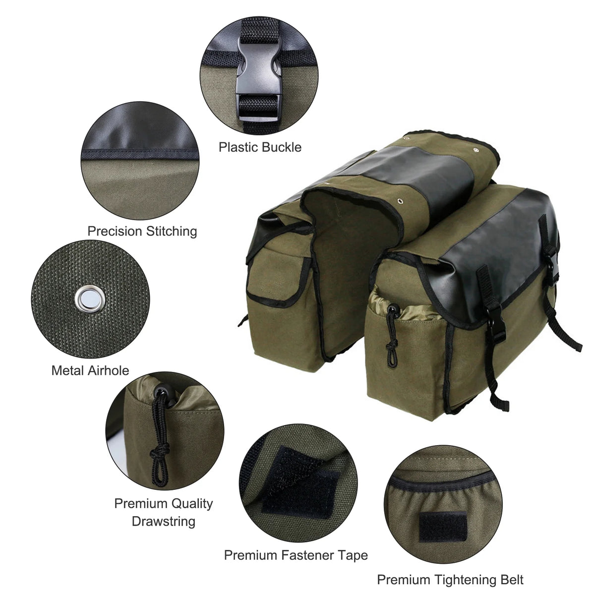 Canvas Waterproof Motorbike Saddle Bag O941