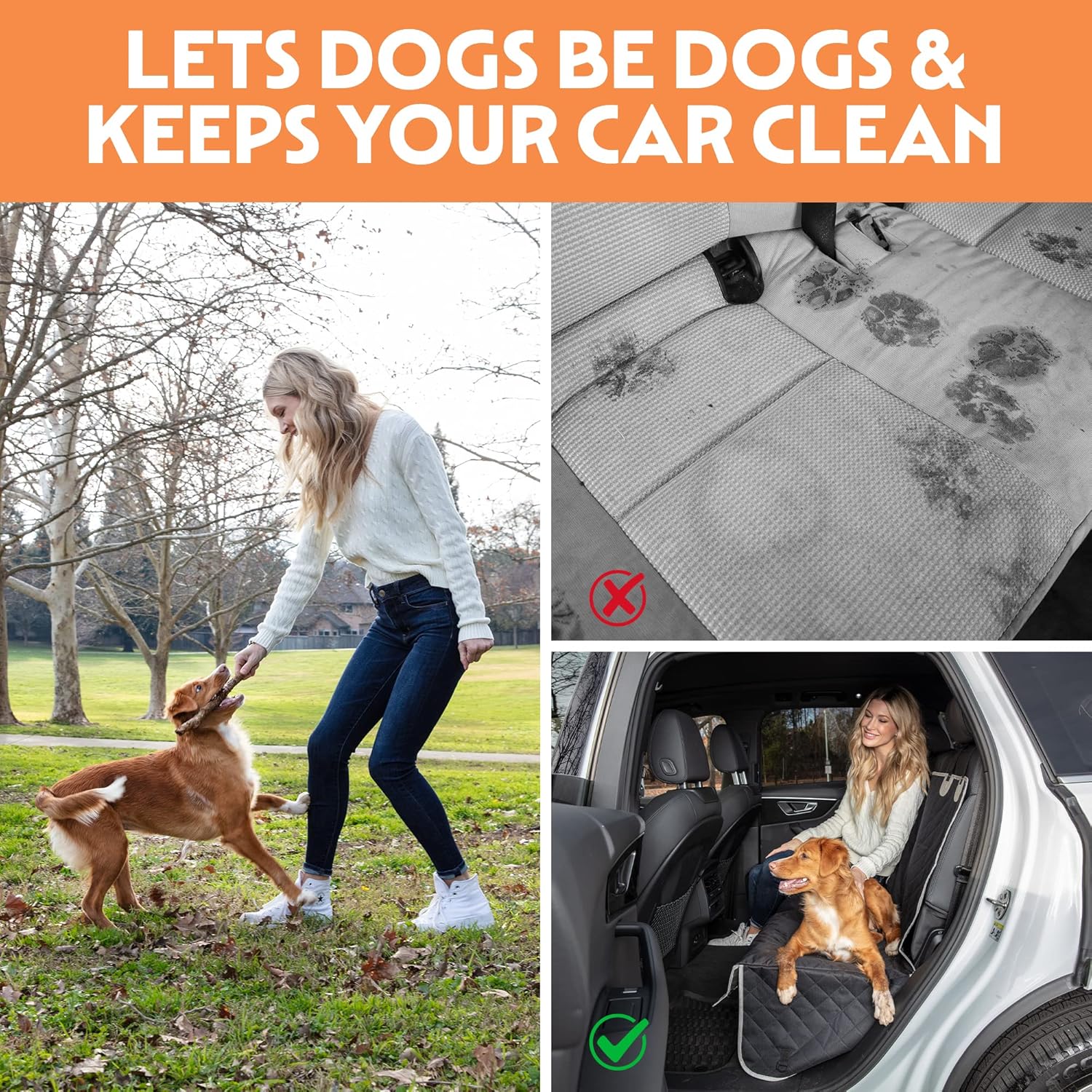 Waterproof Non-Slip Dog Seat Covers Pack of 2 Z588