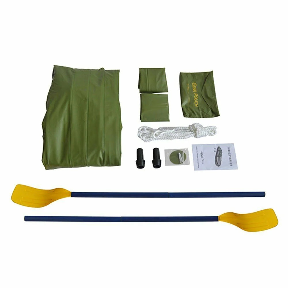 3 Person Inflatable Boat Raft Set with Oars & Air Pump (2 Pack) G440