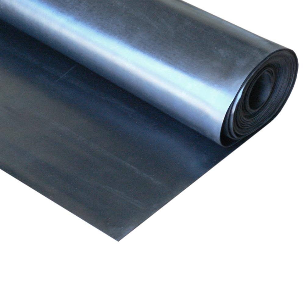 EPDM Sheet 60A Black 1/8 x 22 x 3ft W x 18ft L I58131