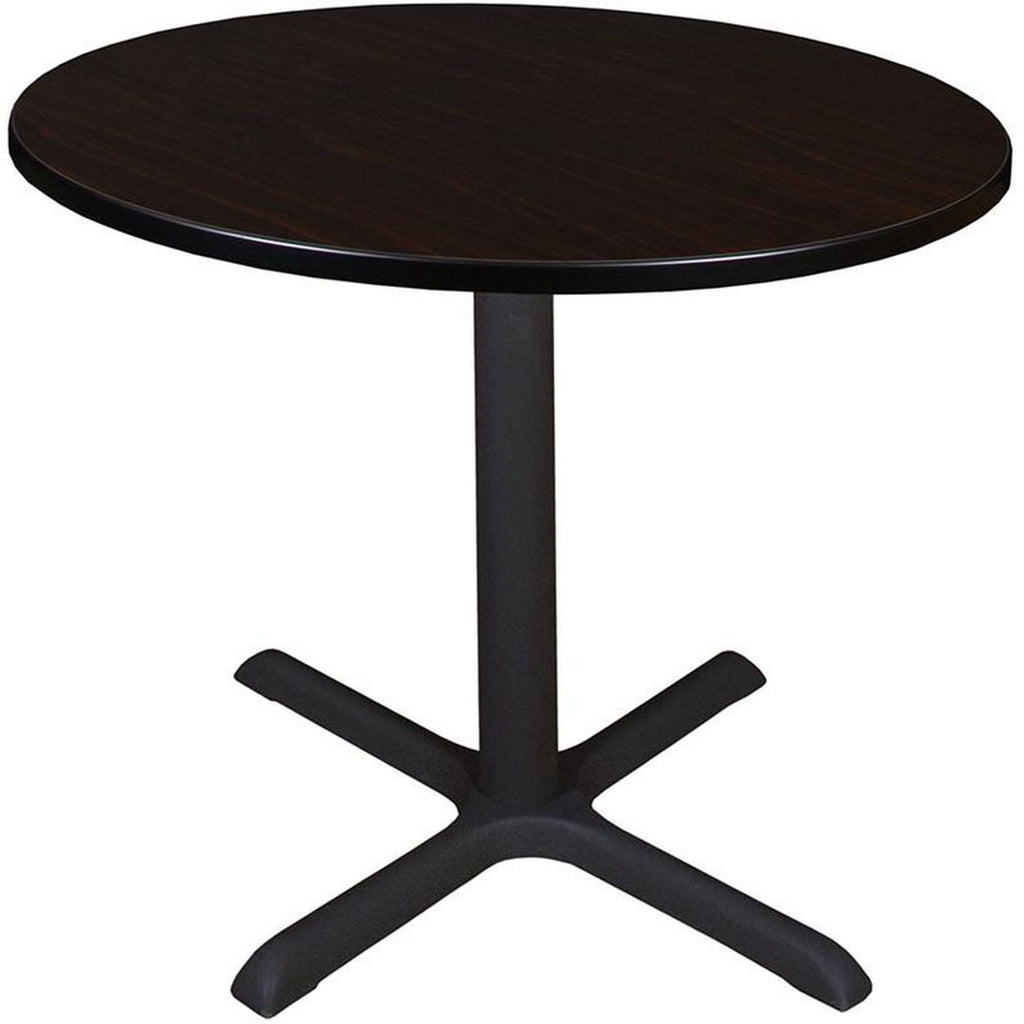 Mocha Walnut Round 42 in. Breakroom Table H242843