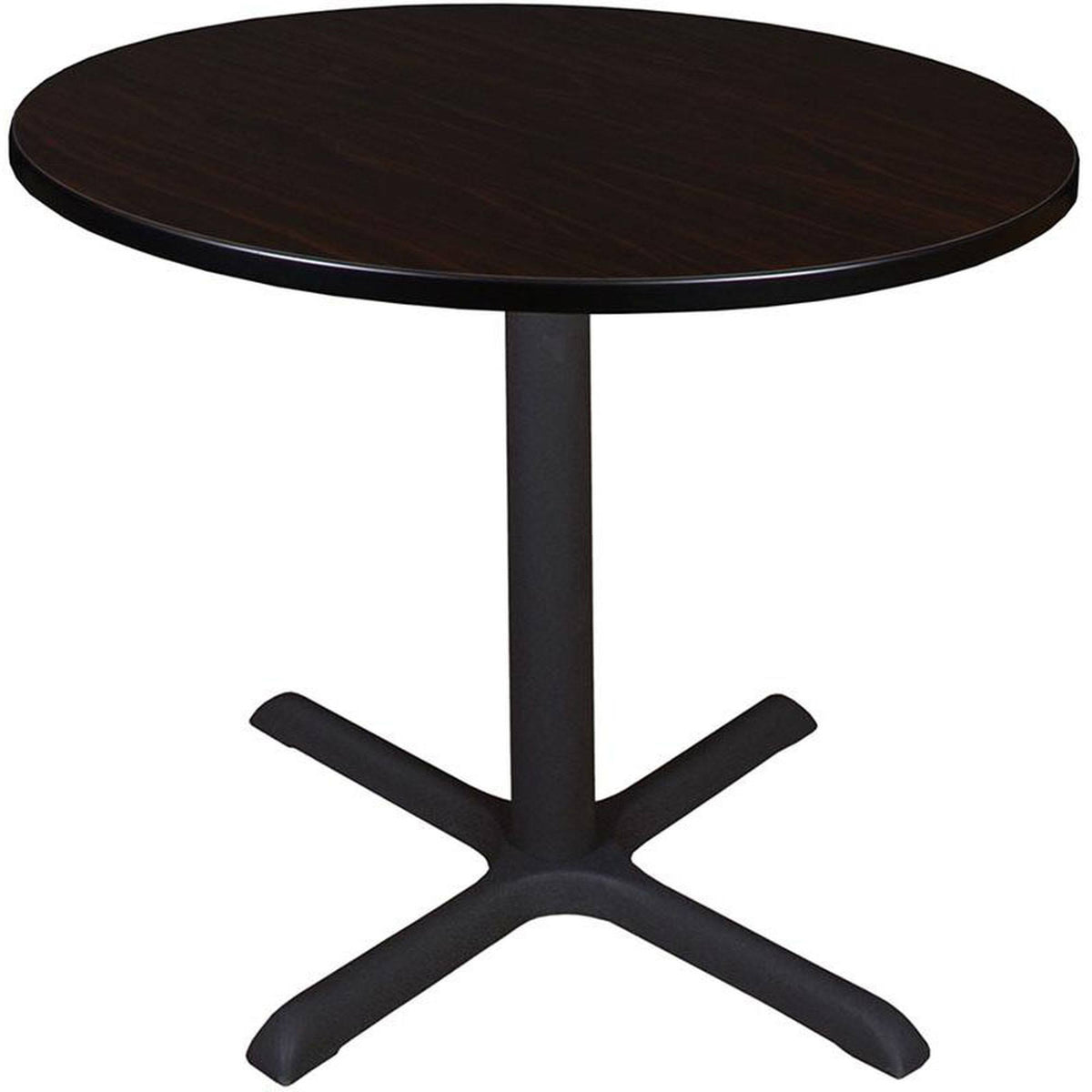 Mocha Walnut Round 42 in. Breakroom Table H242843