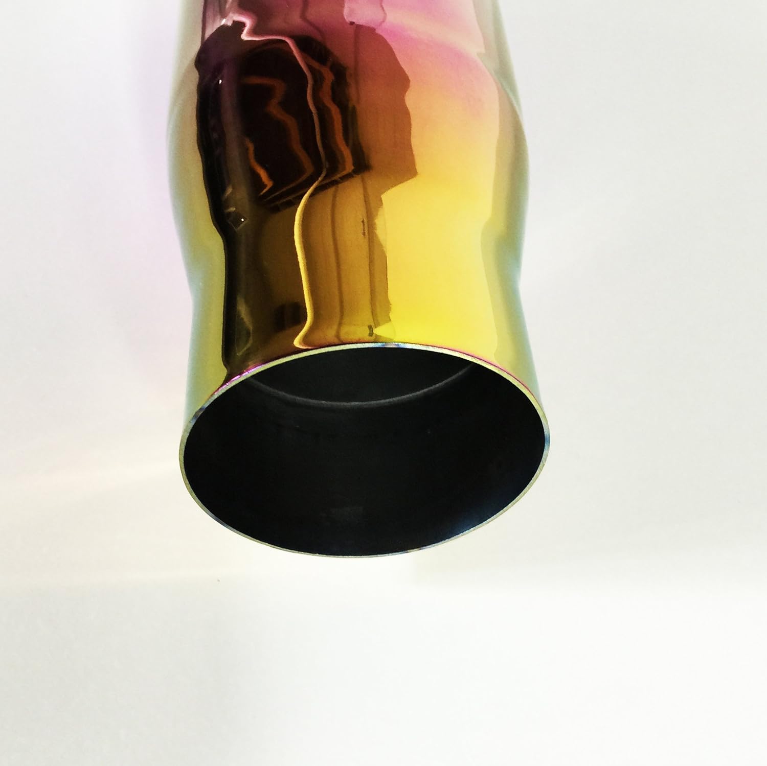 Exhaust Tip 4.00" OD 3.00" ID X 12.00" Long 3.00" Inlet Double Wall Stainless Steel Burned Color Purple Pack of 2 F4694