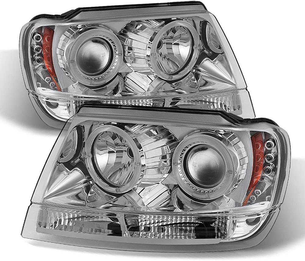 Chrome Housing Projector Headlight Headlamp Y4963