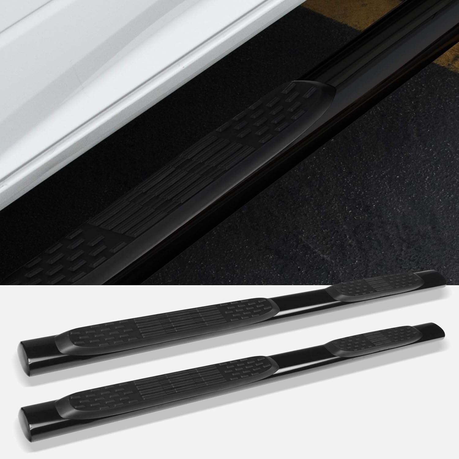 5 Oval Side Step Nerf Bars Black G768562
