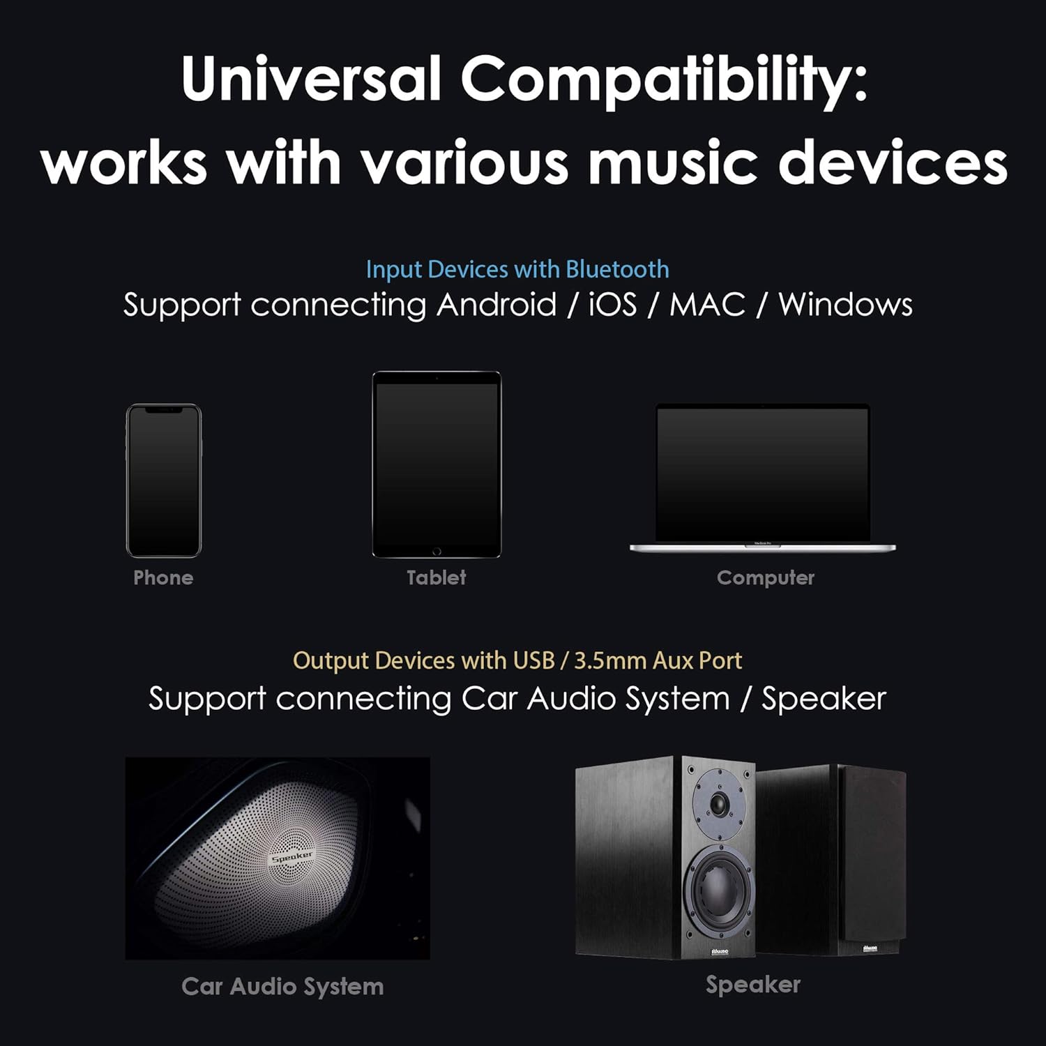 Bluetooth Aux Adapter for Car Home Stereo Q834263