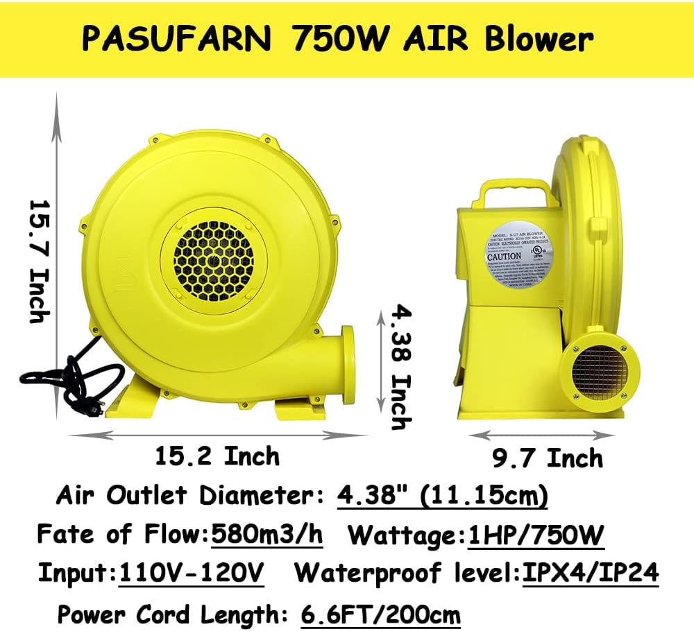 750 Watt 1 Hp Air Blower for Inflatables P29595