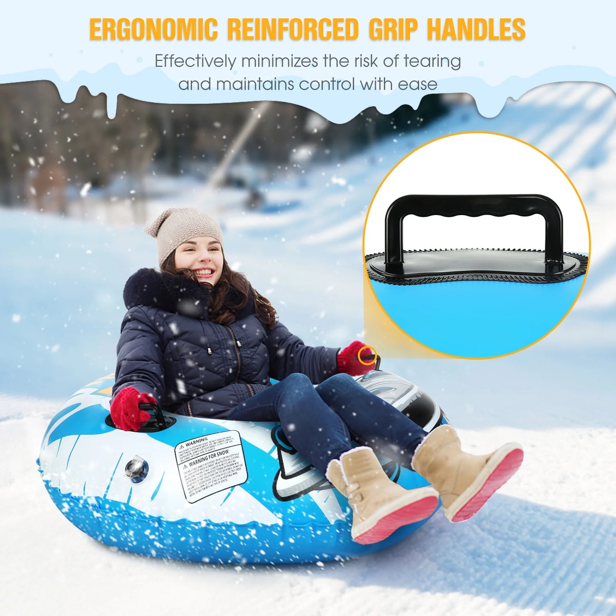 47 Inch Inflatable Snow Tube Sled R188