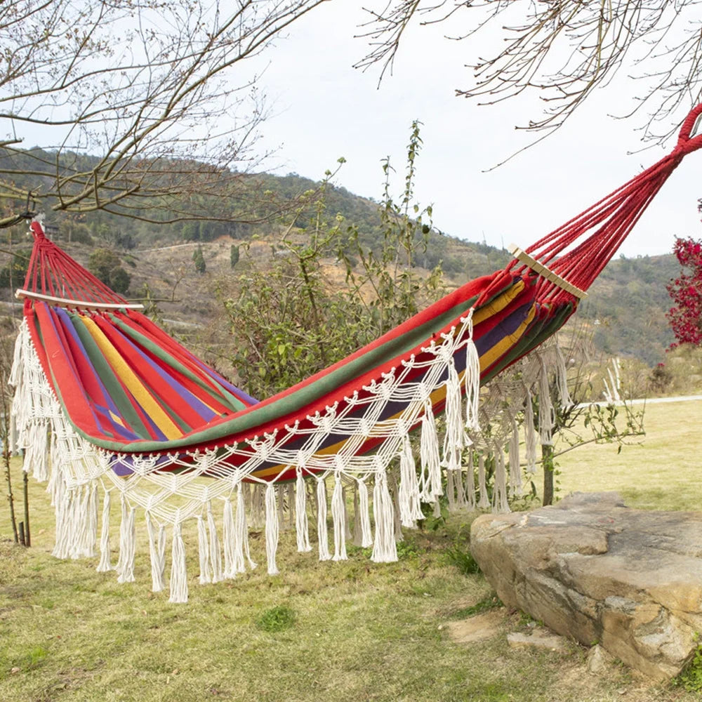 Double Macrame Hammock Swing Bed C1885