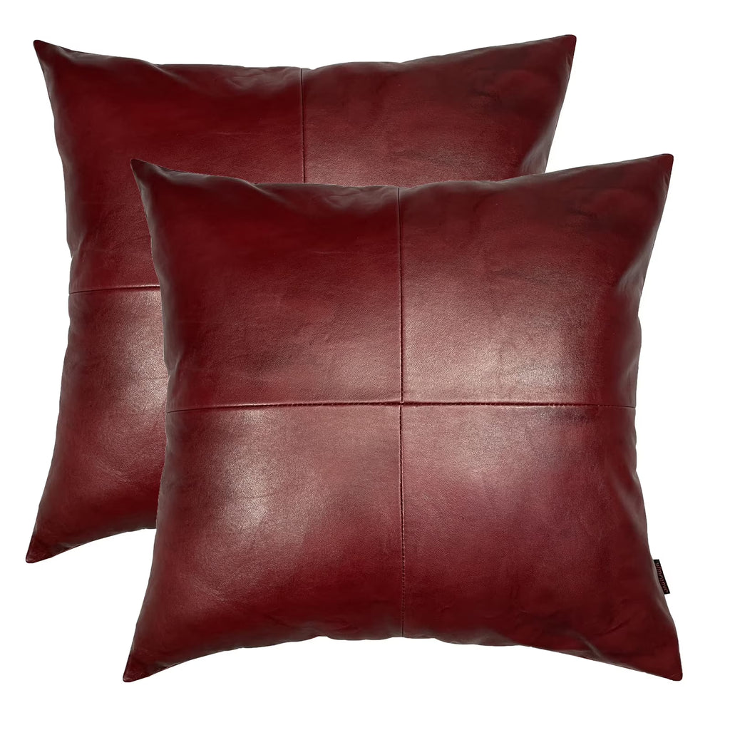 Genuine Leather Pillow Cover Set of 2 14x14 inch F903