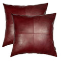 Genuine Leather Pillow Cover Set of 2 14x14 inch F903
