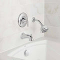 Polished Chrome Tub and Shower Faucet L174