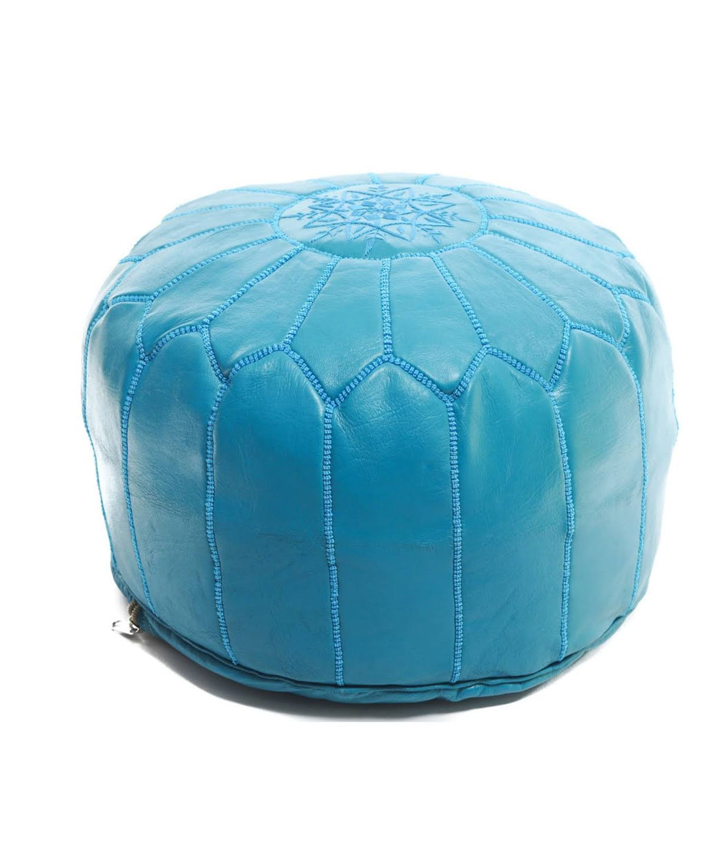 Pink Handmade Moroccan Leather Pouf Ottoman Q2372