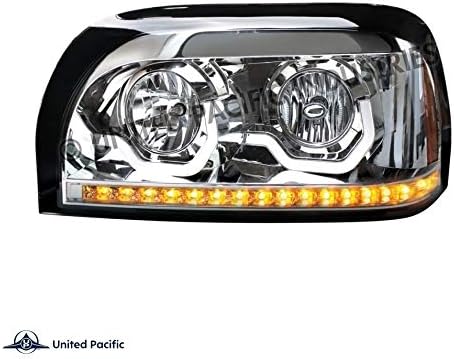 Chrome Projection Headlight with LED Turn Signal & Light Bar W332