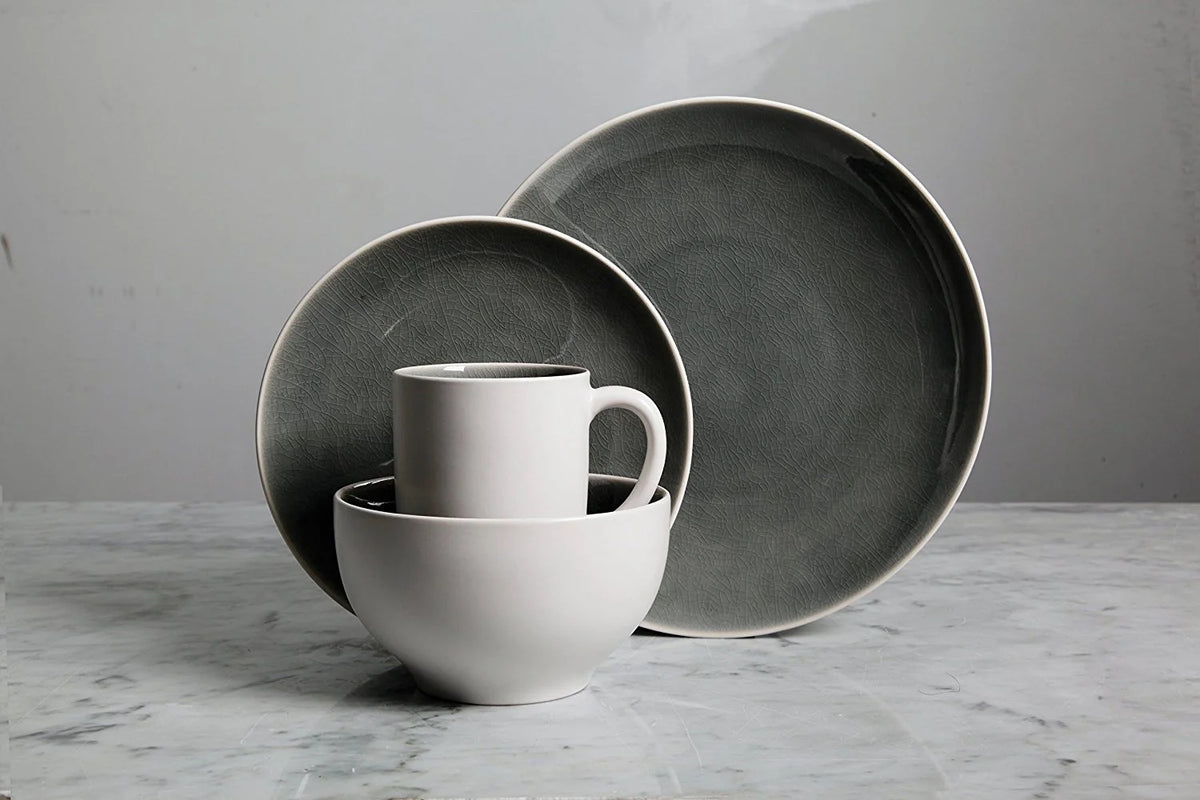 16 Piece Dinnerware Set Gray S787717