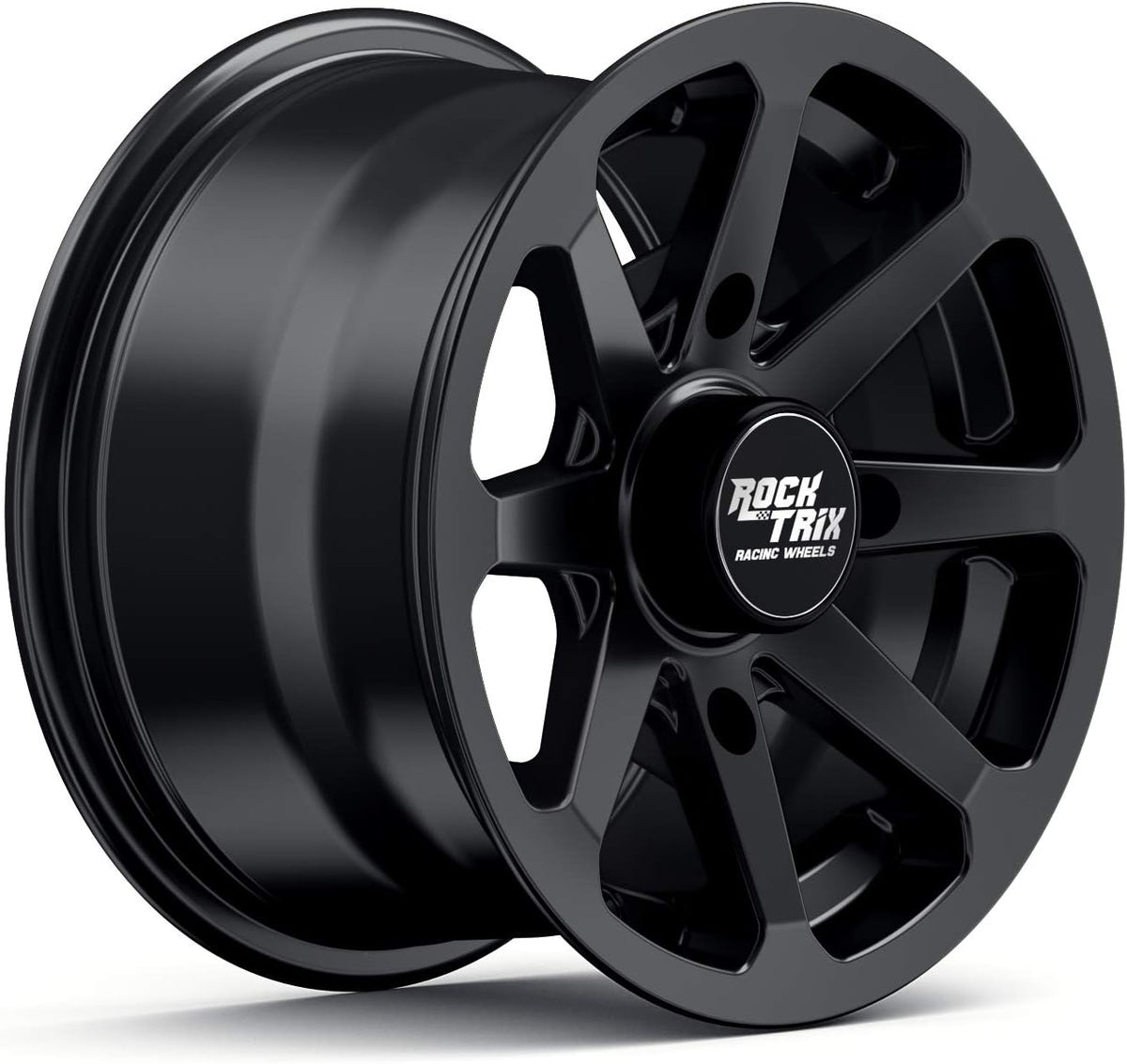 12in Matte Black ATV Wheel Rim 4x137 5+2 Offset Single Pack of 2 B52001