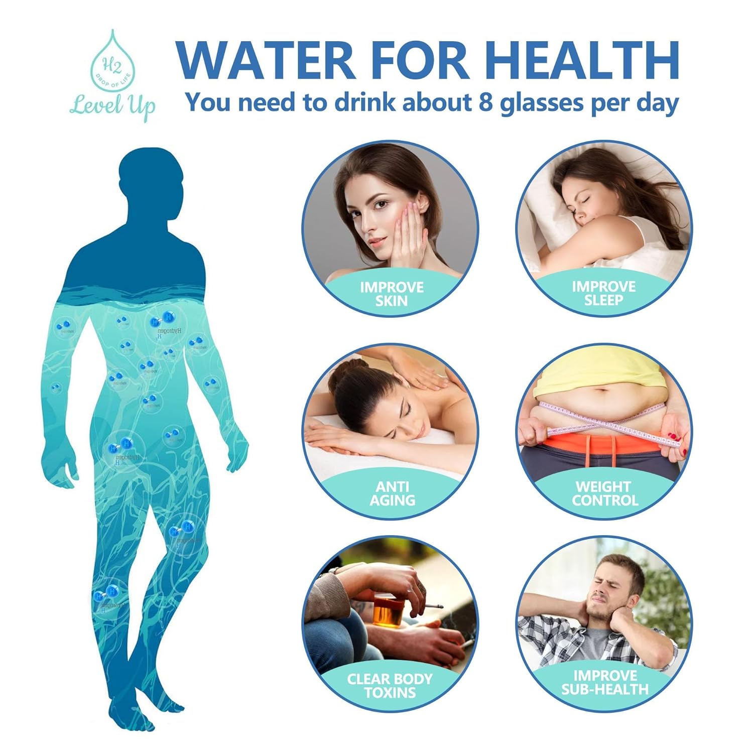 Rechargeable Portable Hydrogen Water Bottle L1383