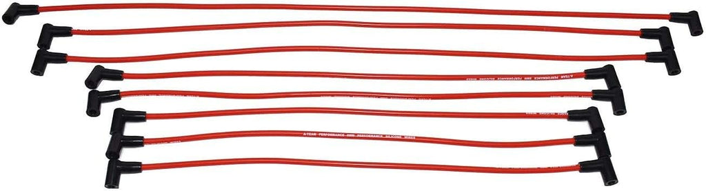 Red 8.0mm Spark Plug Wires & 45K Volt Coil I1458