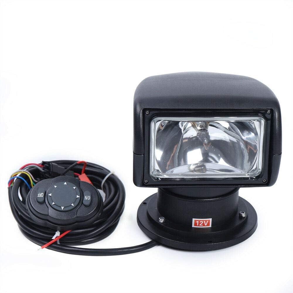 Black 100W Halogen Remote Control Marine Search Light C13419