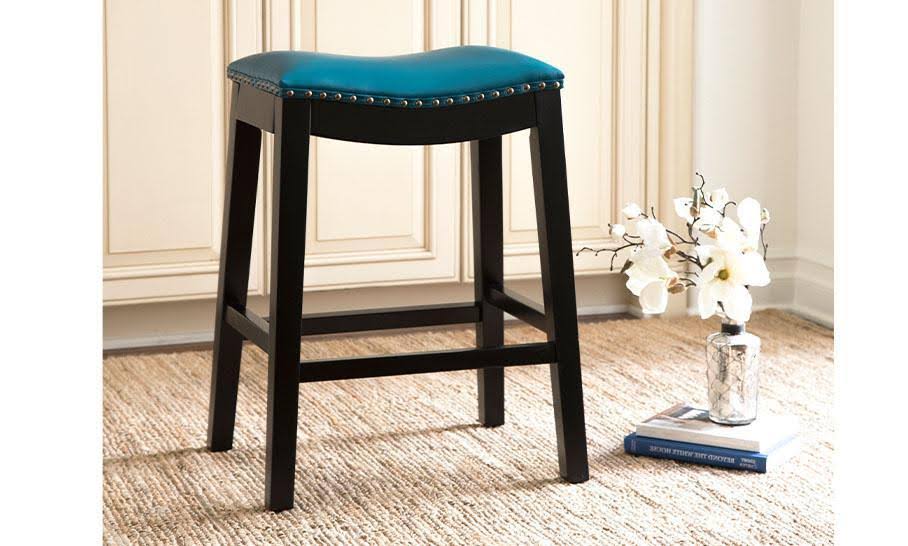 Teal Bonded Leather Counter Stool S14628