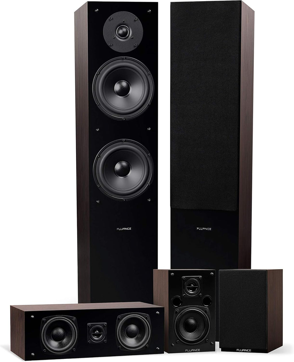 5.0 Channel Surround Sound Speaker System Natural Walnut A350276