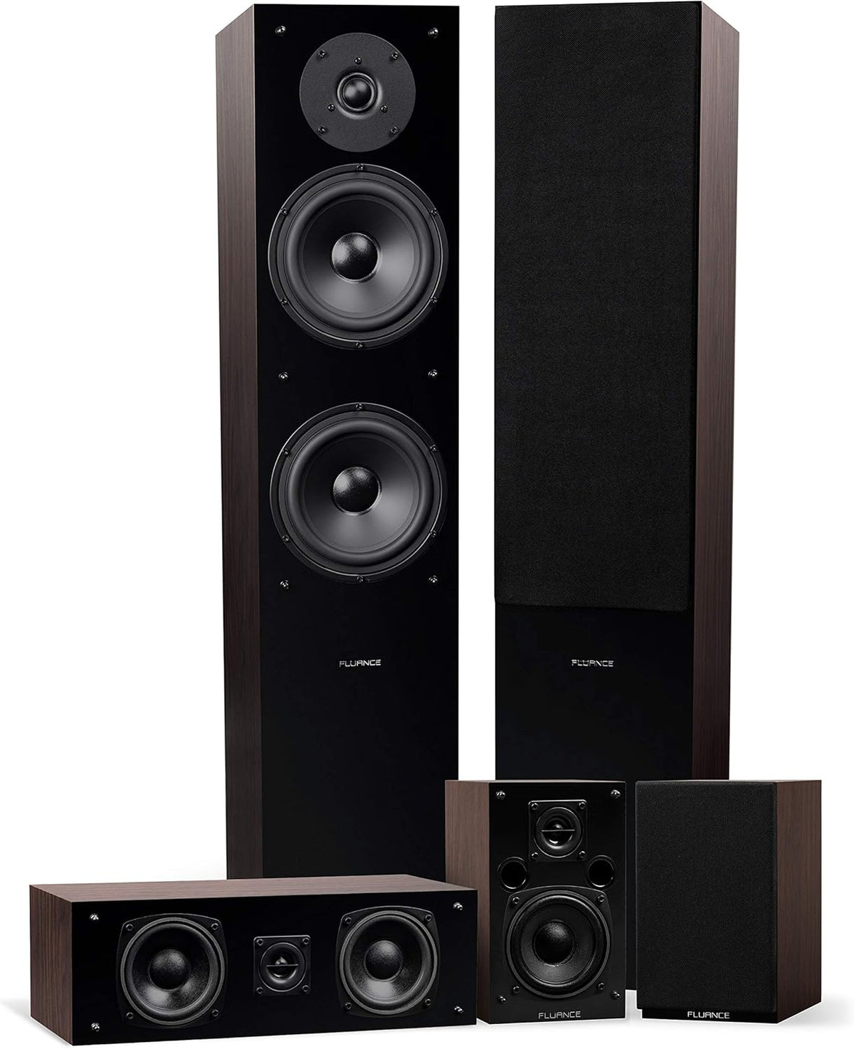 5.0 Channel Surround Sound Speaker System Natural Walnut A350276