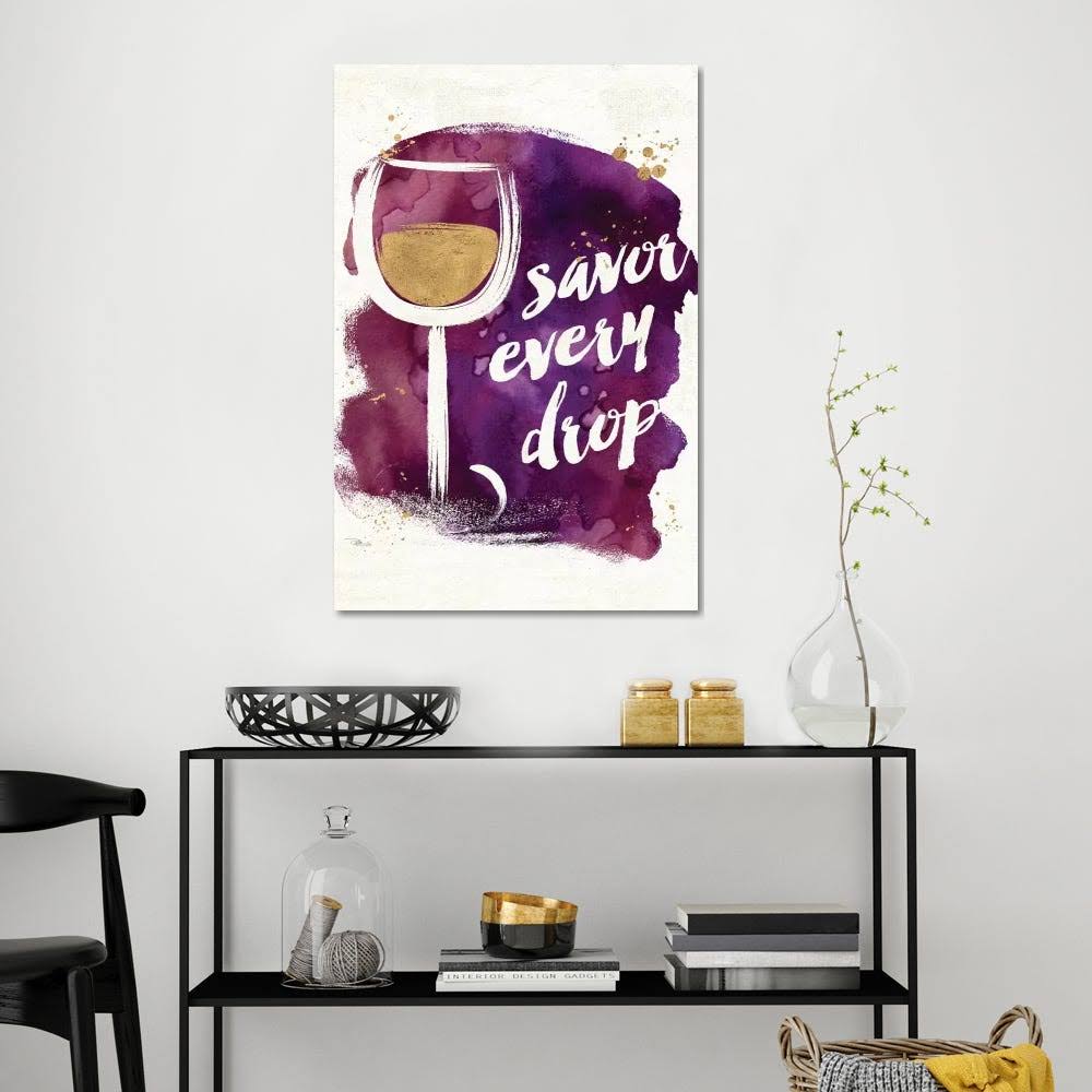 Watercolor Wine I Canvas Print C874767