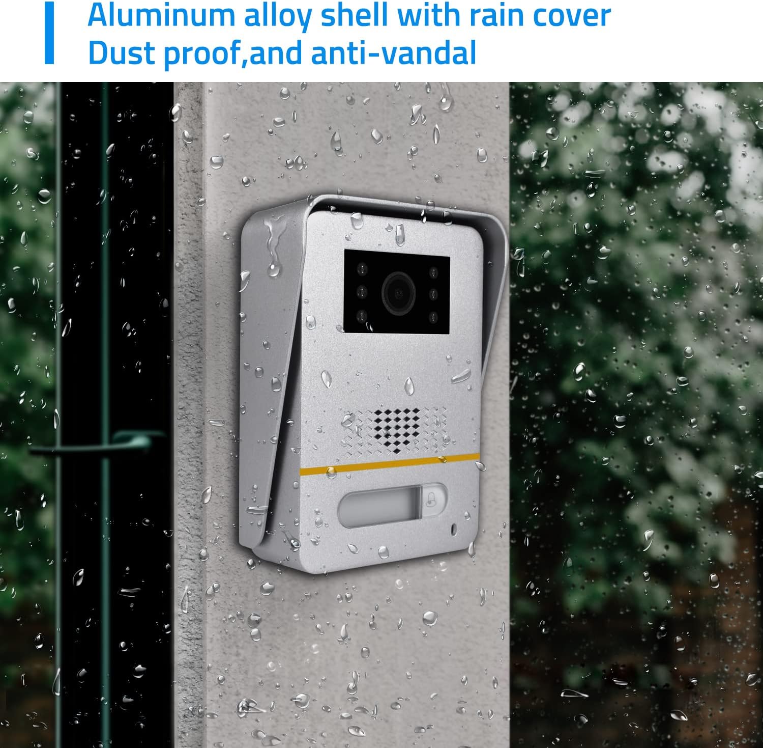 Wireless Video Doorbell System with 7 Inch Monitor and 1080P HD Camera E973628